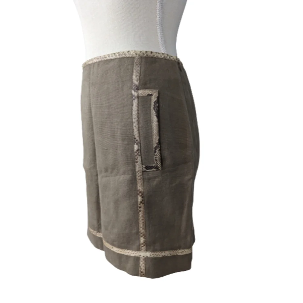 Michael Kors Python Trim Hemp Skirt 2